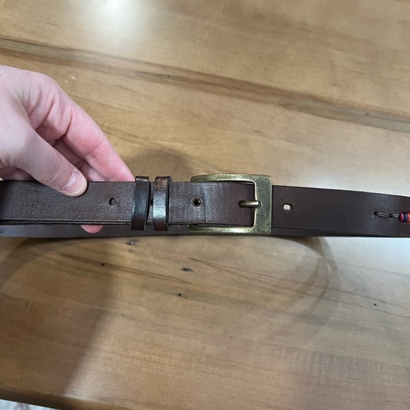 Vintage Roberto Piccinetti Genuine Italian Leather Beaded Belt Size Large - Picture 2 of 8